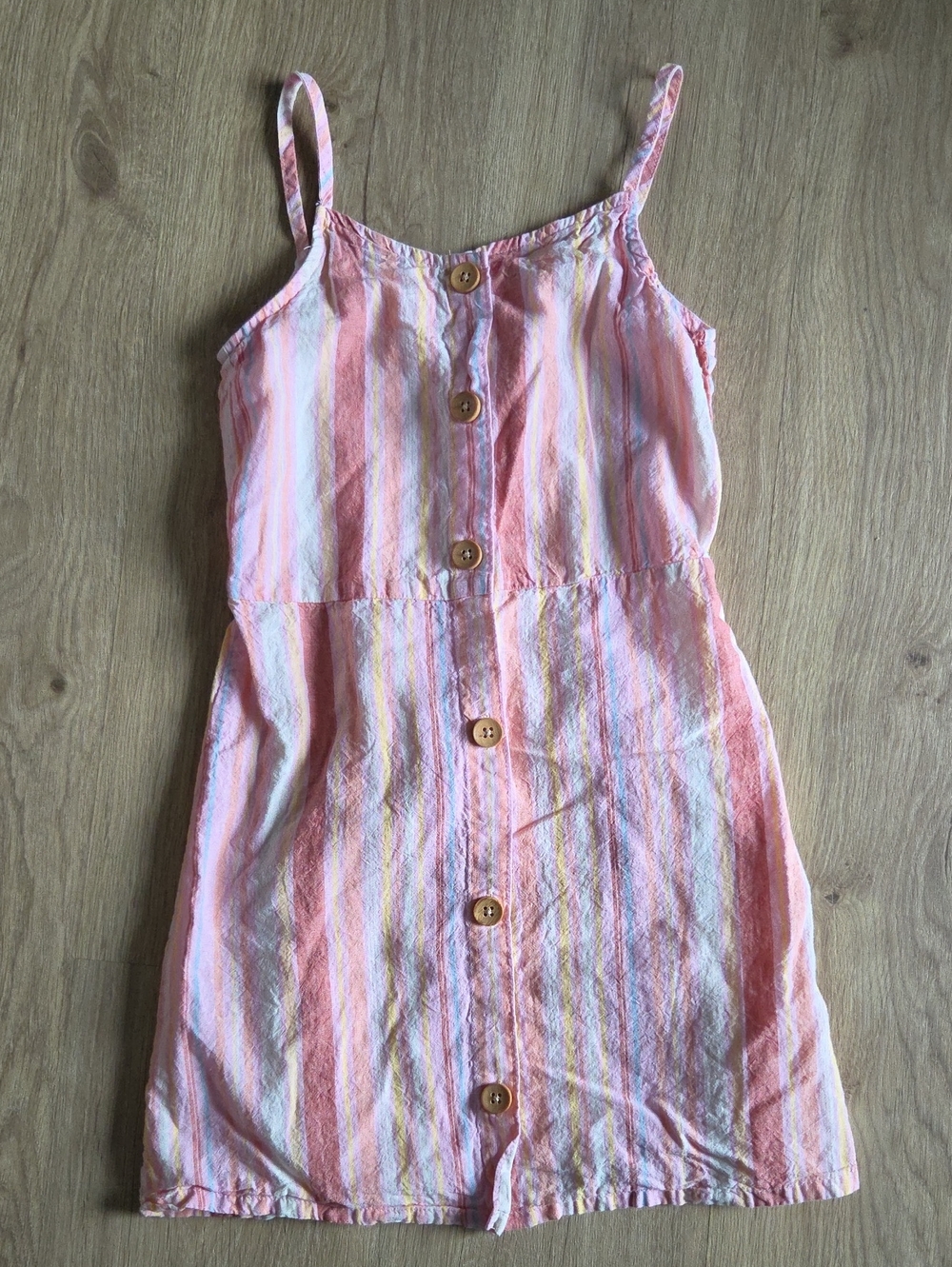 OshKosh B'gosh Pink Striped Dress with Yellow Accents